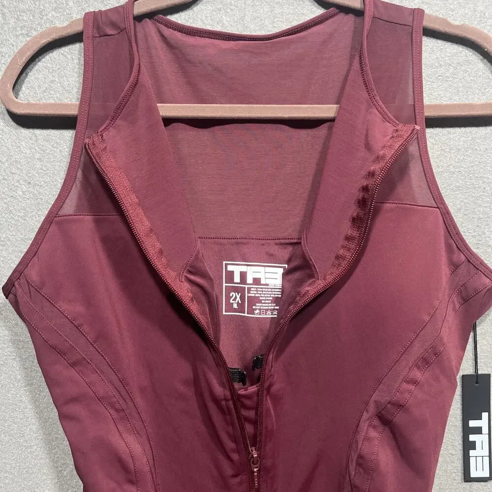 TA3 Surfy With Mesh Insert Dark Cherry Size 2X New - Picture 10 of 15